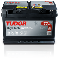  Tudor TA740 - 12V 77Ah 760CCA Kapalı Bakımsız Sulu Akü High Tech Carbon Boost 2.0 ( Hızlı Şarj )